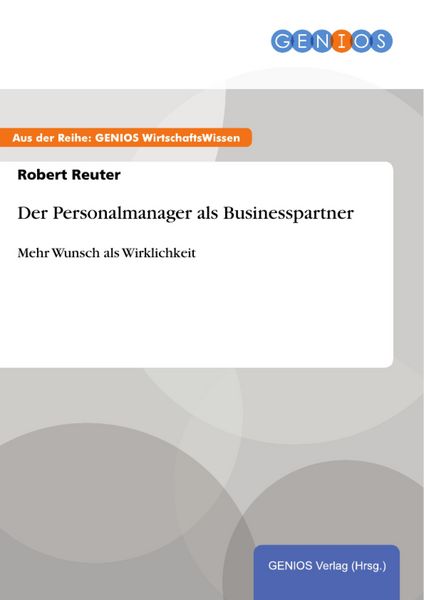 Produktbild: Der Personalmanager als Businesspartner
