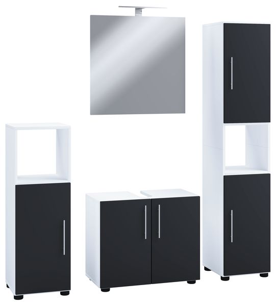 Produktbild: 4-tlg. Badm&ouml;bel Set Komplett Badschrank Flandu II