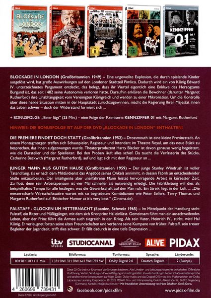 Produktbild: Margaret Rutherford Collection, Vol. 2 / 4 Filme + Bonusfolge mit der legend&auml;ren &bdquo;Miss Marple&ldquo;-Darstellerin in einer Box [4 DVDs]