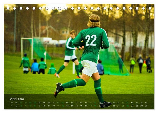 Produktbild: Leidenschaft Fu&szlig;ball (Tischkalender 2026 DIN A5 quer), CALVENDO Monatskalender