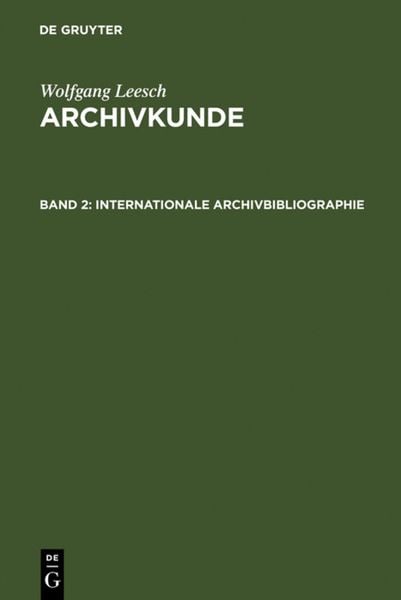 Produktbild: Internationale Archivbibliographie
