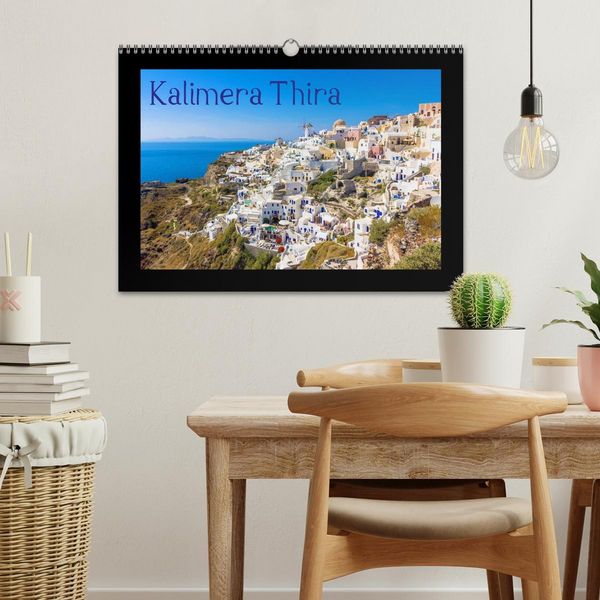 Produktbild: Kalimera Thira - Santorini, die sch&ouml;nste der Kykladen stellt sich vor (Wandkalender 2026 DIN A3 quer), CALVENDO Monatskalender