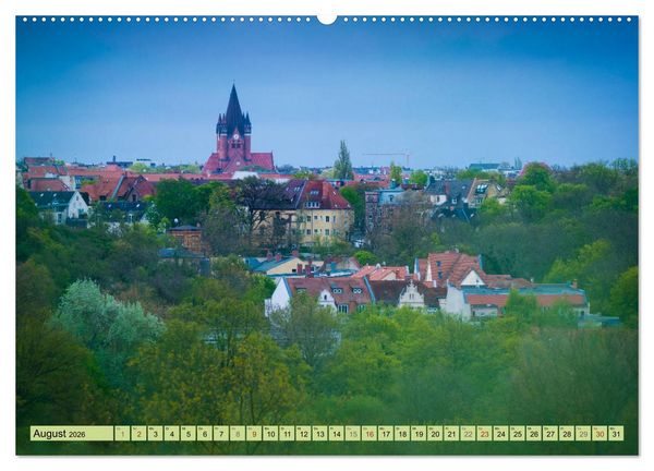 Produktbild: Gr&uuml;nes Halle/Saale - Meine wilde H&auml;ndelstadt (Wandkalender 2026 DIN A2 quer), CALVENDO Monatskalender