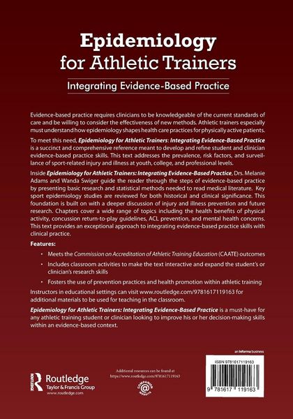 Produktbild: Epidemiology for Athletic Trainers