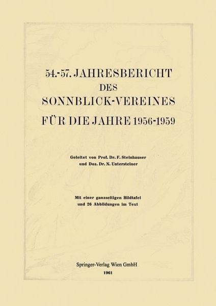 Produktbild: 54.-57. Jahresbericht des Sonnblick-Vereines f&uuml;r die Jahre 1956-1959
