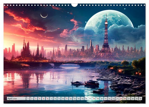 Produktbild: SCIENCE-FICTION Leben auf fernen Planeten (Wandkalender 2026 DIN A3 quer), CALVENDO Monatskalender