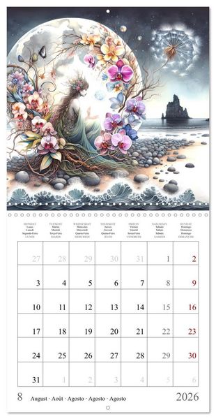 Produktbild: La nature f&eacute;erique (Calendrier mural carr&eacute; 2026 30x30 cm) Calendrier double avec une page pour vos prises de notes