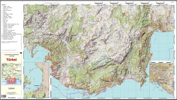 Lykien - Topographische Reisekarte 1:250.000 Türkei (Blatt 7)