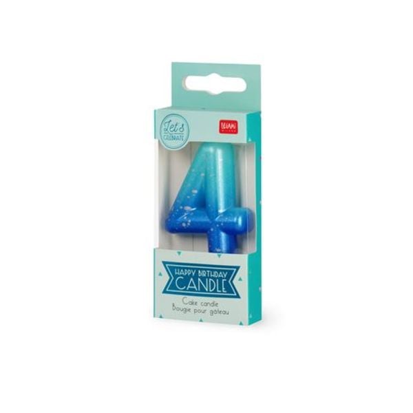 Legami Geburtstagskerze - Happy Birthday - Blau - 4