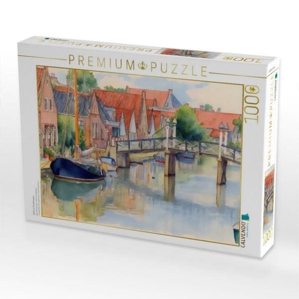 Produktbild: CALVENDO Puzzle Idylle in Hindeloopen | 1000 Teile Lege-Gr&ouml;&szlig;e 64x48cm Foto-Puzzle f&uuml;r gl&uuml;ckliche Stunden