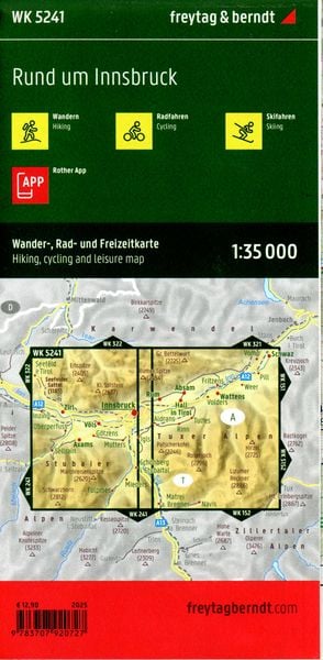Produktbild: freytag & berndt Wanderkarte WK 5241 Rund um Innsbruck 1:35.000