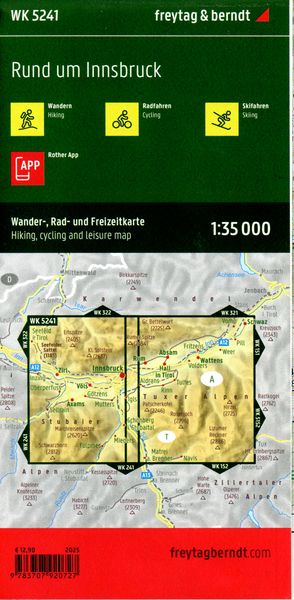 Produktbild: Freytag & berndt Wanderkarte WK 5241 Rund um Innsbruck 1:35.000