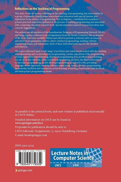 Produktbild: Reflections on the Teaching of Programming