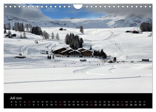 Produktbild: Die Seiser Alm im Winter (Wandkalender 2026 DIN A4 quer), CALVENDO Monatskalender