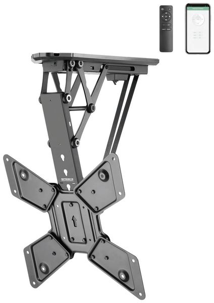 Produktbild: SpeaKa Professional SP-TVCM-510 TV-Deckenhalterung 58,4cm (23\") - 139,7cm (55\") elektrisch motorisiert, Neigbar, App-Steuerung