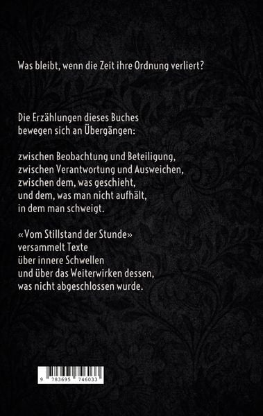 Produktbild: Vom Stillstand der Stunde