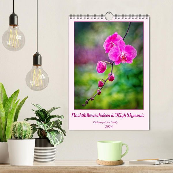 Produktbild: Nachtfalterorchideen in High Dynamic (Wandkalender 2026 DIN A4 hoch), CALVENDO Monatskalender
