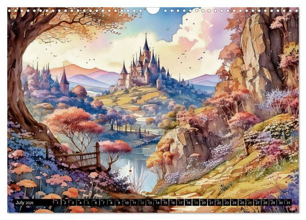 Produktbild: Visions of a Fairytale World (Wall Calendar 2026 DIN A3 landscape), CALVENDO 12 Month Wall Calendar