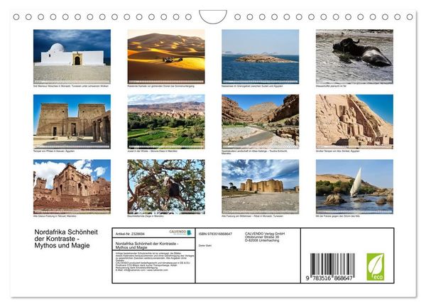 Produktbild: Nordafrika Sch&ouml;nheit der Kontraste - Mythos und Magie (Wandkalender 2027 DIN A4 quer), CALVENDO Monatskalender