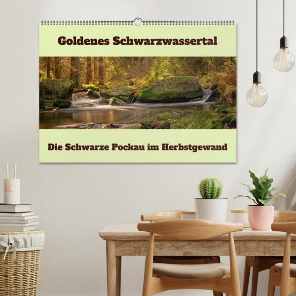Produktbild: Die schwarze Pockau im Herbstgewand (Wandkalender 2026 DIN A2 quer), CALVENDO Monatskalender