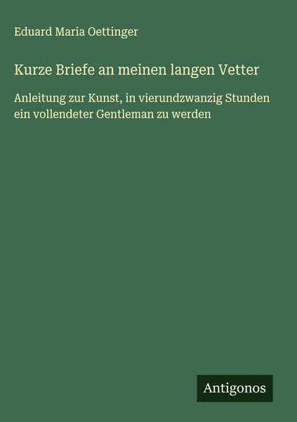 Produktbild: Kurze Briefe an meinen langen Vetter
