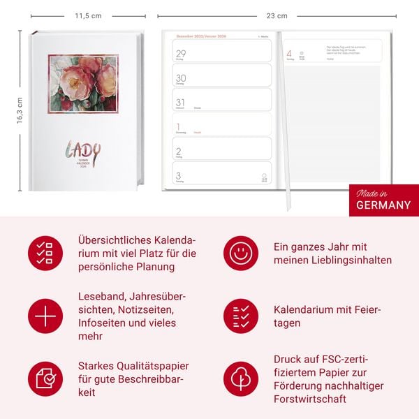 Produktbild: Lady Terminkalender A6 2026