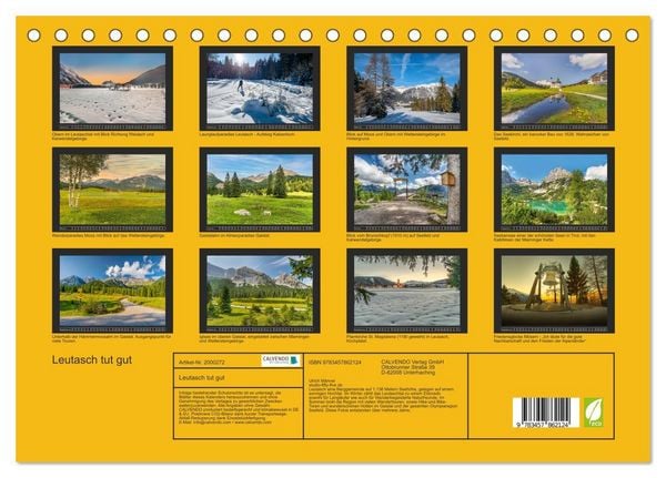 Produktbild: Leutasch tut gut (Tischkalender 2026 DIN A5 quer), CALVENDO Monatskalender