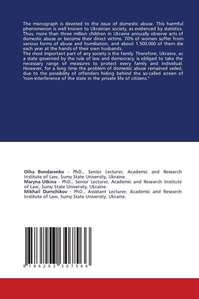 Produktbild: CRIMINAL LEGAL AND CRIMINOLOGICAL CHARACTERISTICS OF DOMESTIC ABUSE