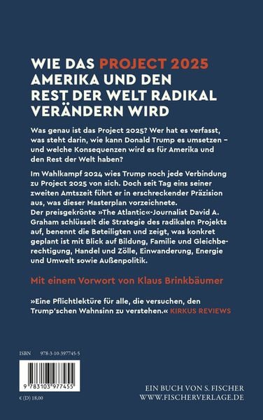 Produktbild: Der Masterplan der Trump-Regierung