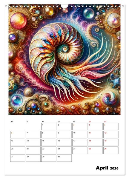 Produktbild: Mystische Nautilus (Wandkalender 2026 DIN A3 hoch), CALVENDO Monatskalender