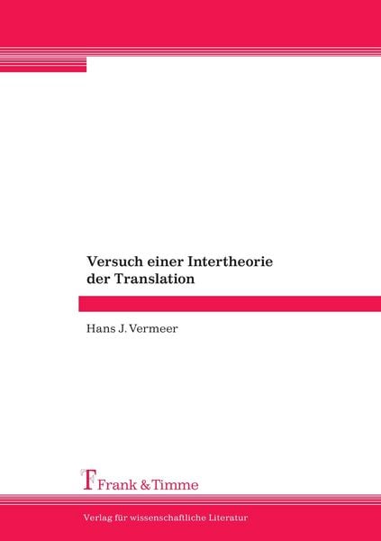 Produktbild: Versuch einer Intertheorie der Translation