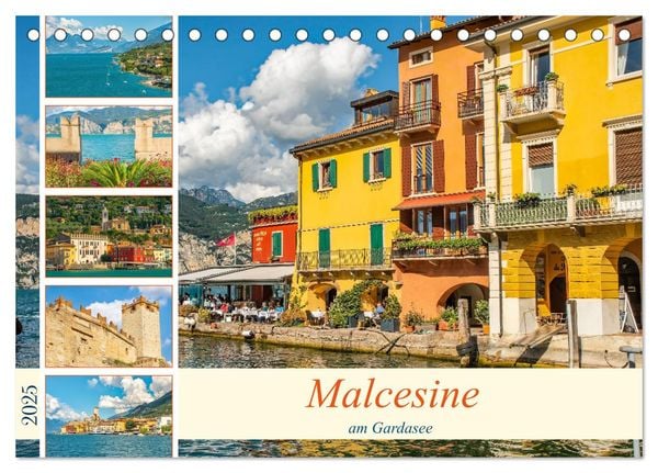 Malcesine am Gardasee (Tischkalender 2025 DIN A5 quer), CALVENDO Monatskalender