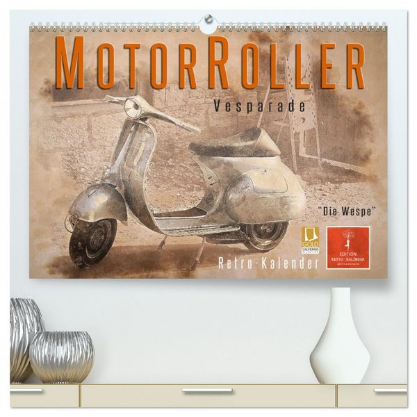 Produktbild: Mototrroller - Vesparade (hochwertiger Premium Wandkalender 2026 DIN A2 quer), Kunstdruck in Hochglanz