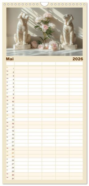 Produktbild: Familienplaner 2026 - Lichtvolle Stillleben mit 5 Spalten (Wandkalender, 21 x 45 cm) CALVENDO