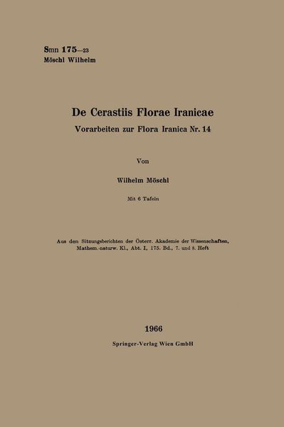 Produktbild: De Cerastiis Florae Iranicae