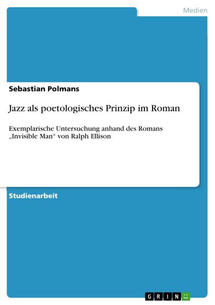 Produktbild: Jazz als poetologisches Prinzip im Roman