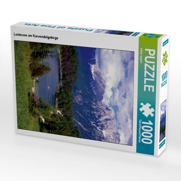 CALVENDO Puzzle Lautersee am Karwendelgebirge | 1000 Teile Lege-Größe 64x48cm Foto-Puzzle für glückliche Stunden