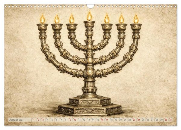 Produktbild: Die Ger&auml;te in der Stiftsh&uuml;tte - Bilder und hebr&auml;ische Begriffe (Wandkalender 2027 DIN A3 quer), CALVENDO Monatskalender