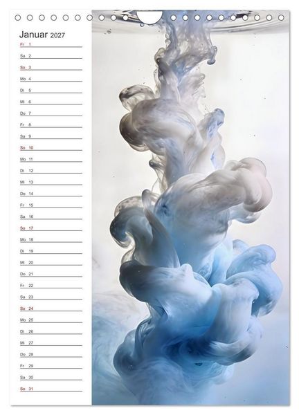 Produktbild: Quiet Fluids - Fluid Art Farben zwischen Wasser und Licht (Wandkalender 2027 DIN A4 hoch), CALVENDO Monatskalender
