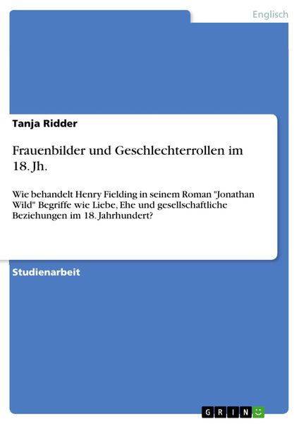 Produktbild: Frauenbilder und Geschlechterrollen im 18. Jh.