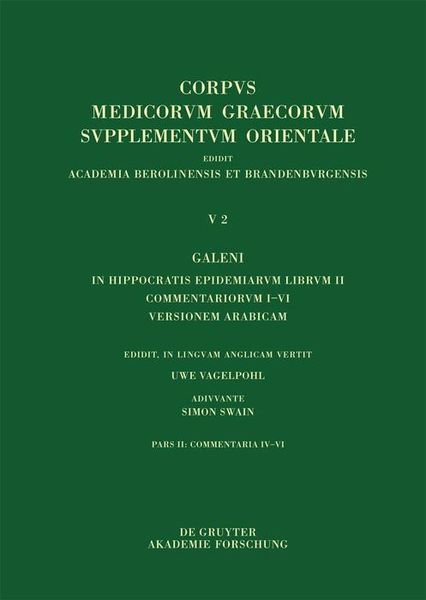 Produktbild: Galeni in Hippocratis Epidemiarum librum II commentariorum IV-VI versio Arabica et indices