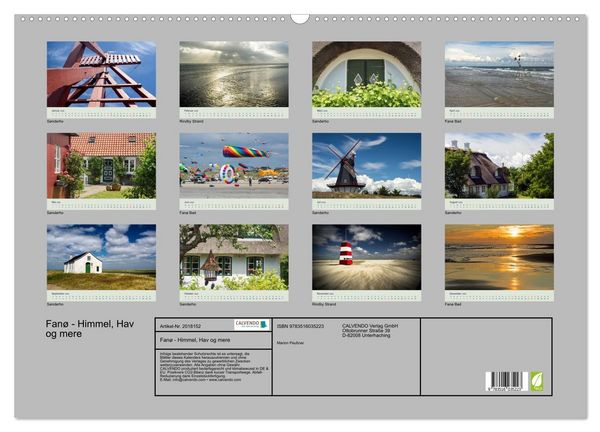 Produktbild: Fan&oslash; - Himmel, Hav og mere (Wandkalender 2026 DIN A2 quer), CALVENDO Monatskalender