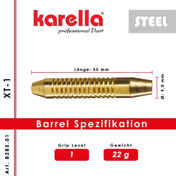 Produktbild: Karella - Steeldart XT-1 22gr., 3er Set