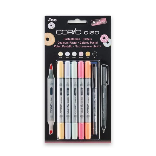 Produktbild: Copic Allroundmarker Ciao 5+1 Set Pastels