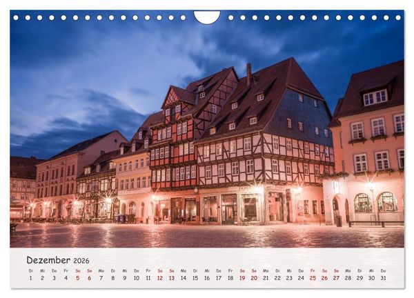 Produktbild: Quedlinburg - Die historische Altstadt (Wandkalender 2026 DIN A4 quer), CALVENDO Monatskalender