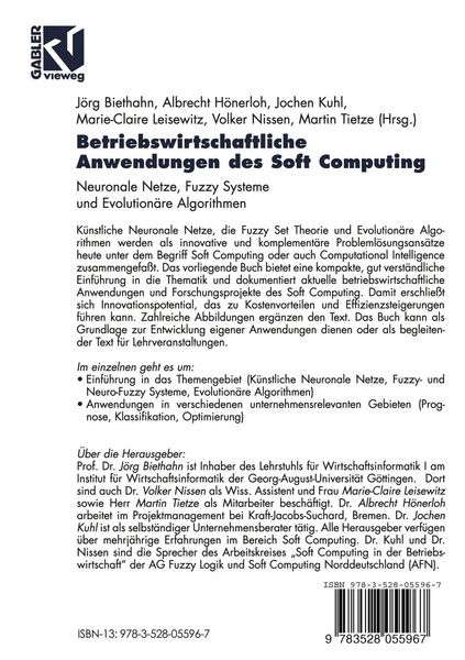 Produktbild: Betriebswirtschaftliche Anwendungen des Soft Computing