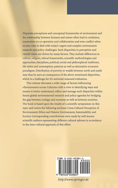 Produktbild: Environment across Cultures
