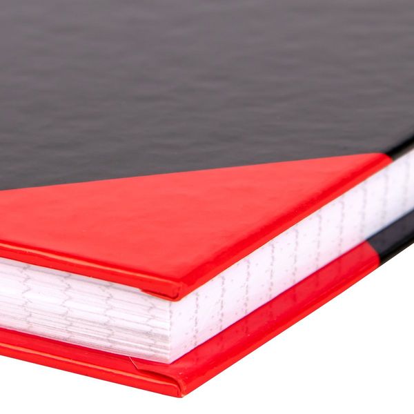 Produktbild: Idena Notizbuch Kladde kariert 96 Blatt 70g/m&sup2; schwarz/rot DIN A5