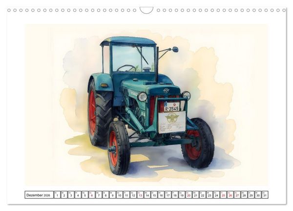 Produktbild: Alte Schlepper in neuem Glanz (Wandkalender 2026 DIN A3 quer), CALVENDO Monatskalender