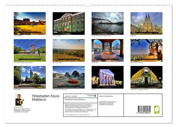 Produktbild: Wiesbaden Aquis Mattiacis (hochwertiger Premium Wandkalender 2027 DIN A2 quer), Kunstdruck in Hochglanz